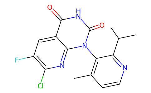 7-chloro-6-fluoro-1-(2-isopropyl-4-methylpyridin-3-yl)pyrido[2,3-d]pyrimidine-2,4(1H,3H)-dione 22524